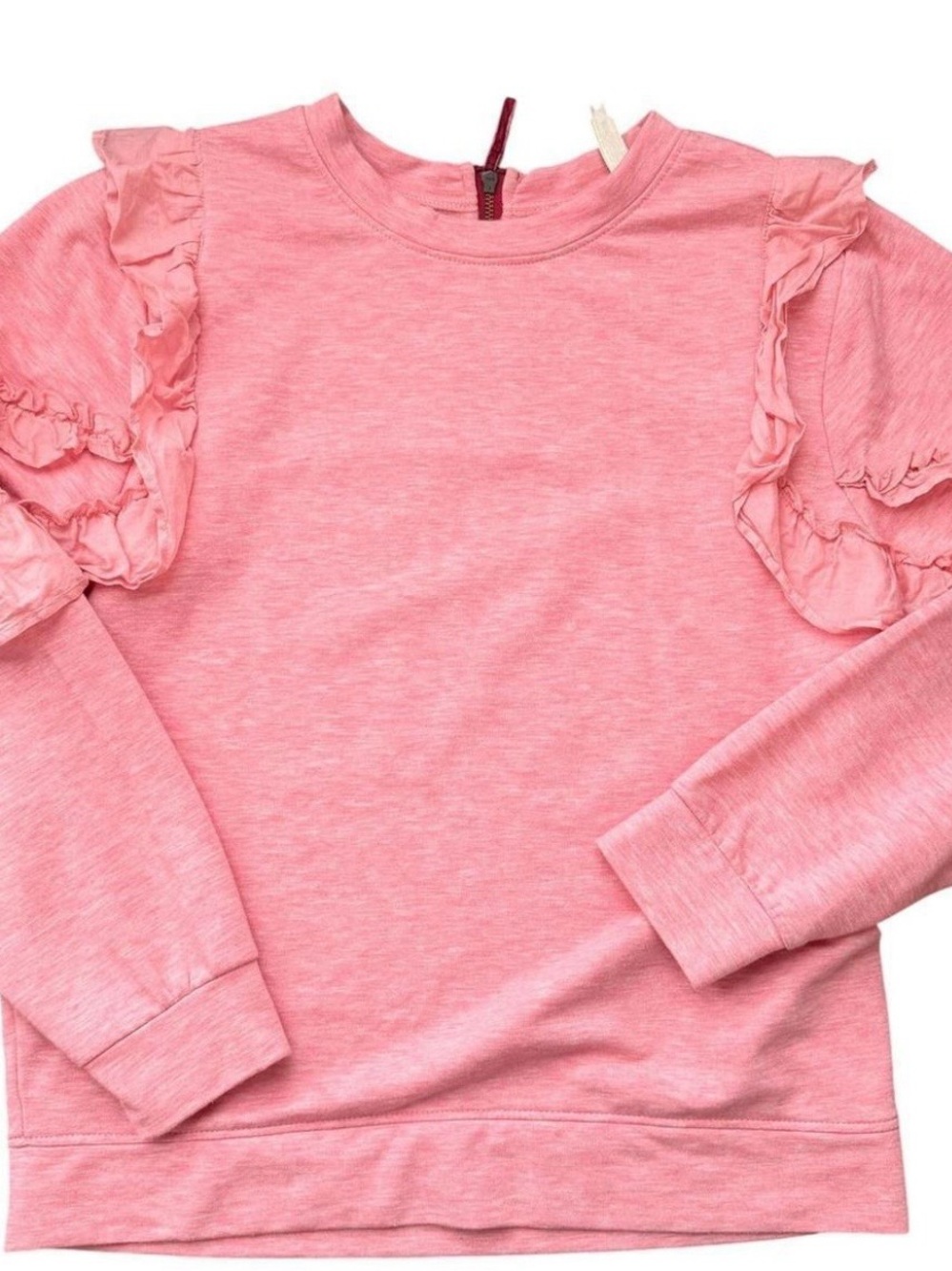 Matilda Jane Pink Ruffle Shoulder Long Sleeve Top